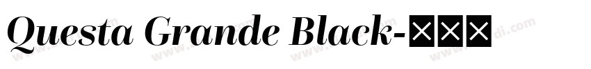 Questa Grande Black字体转换